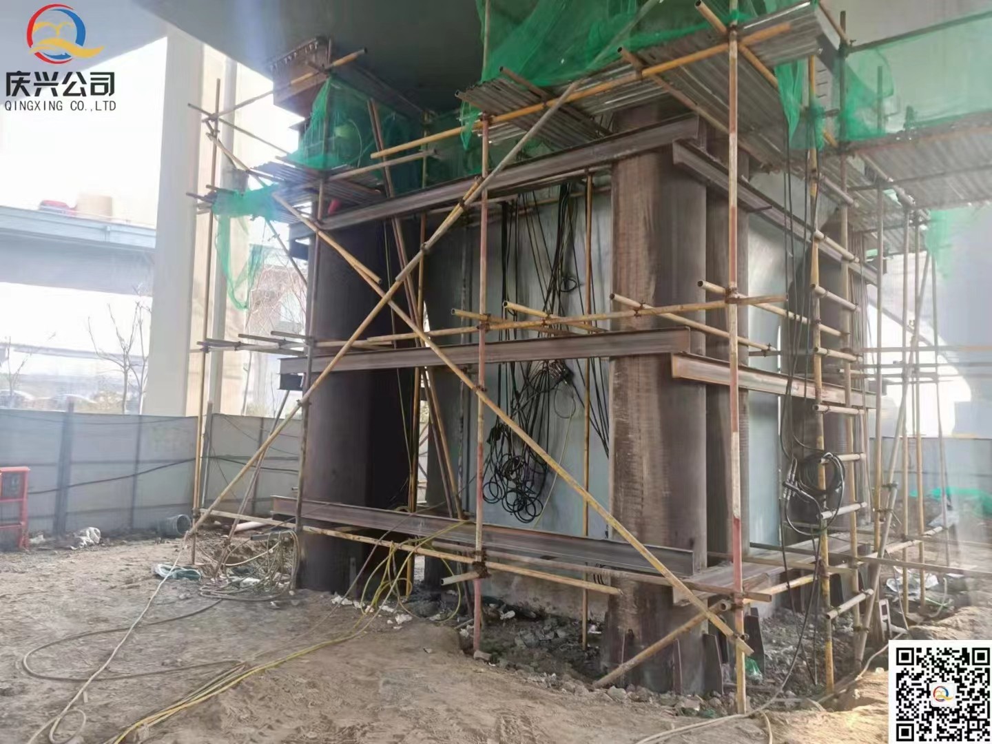 西安后衛寨連續箱梁橋體外鋼支撐糾偏施工